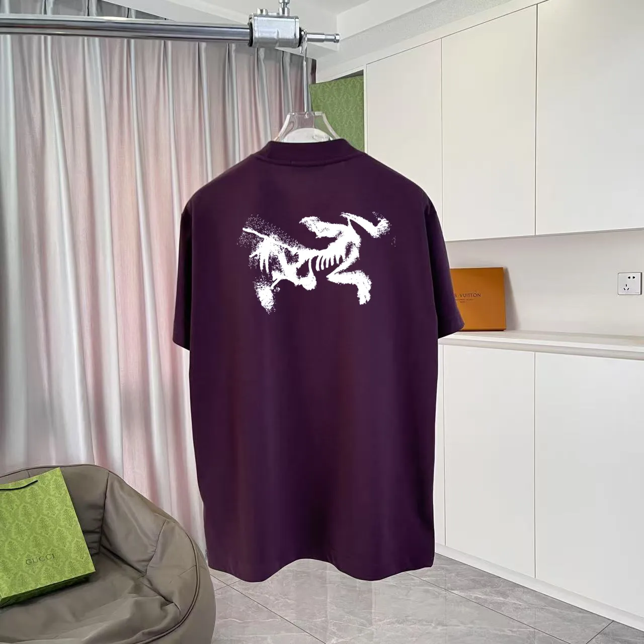 ARC'TERY* 2025 New Arrival logo t g Same Style Size：S M L XL XXL ：Black White Purple Gray